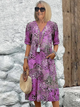 Women's Dress with V-Neck | Midi
