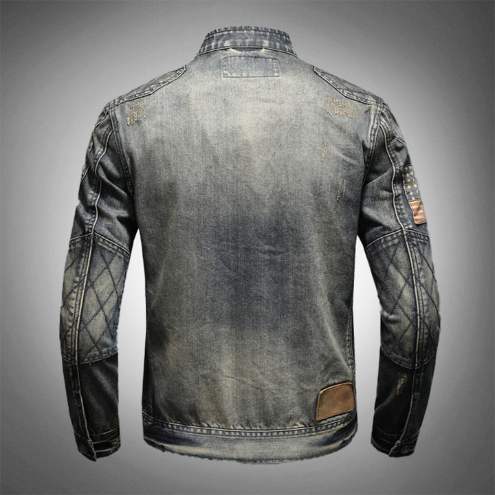 Spencer - Men's Zippered Denim Jacket
