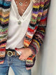Women’s Colourful Knit Cardigan | Stripes