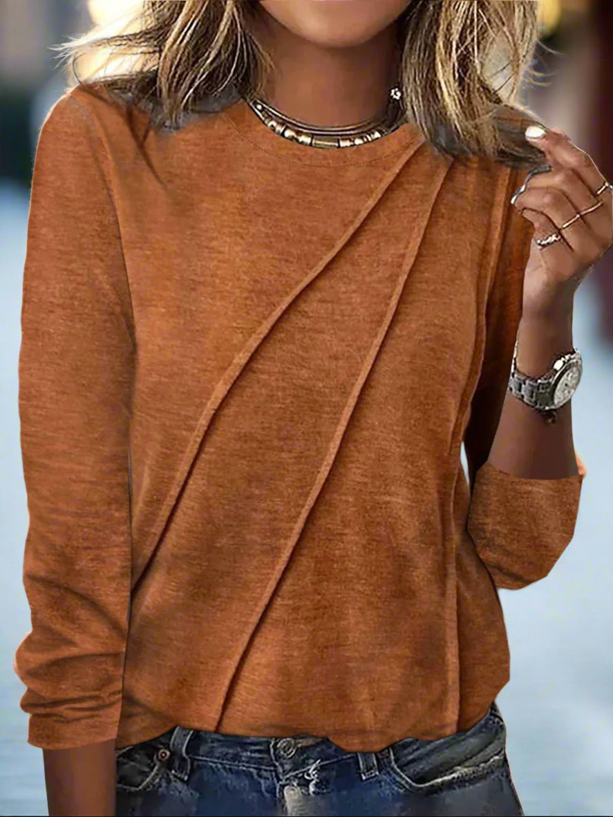 Women’s Draped Long Sleeve Top | Casual