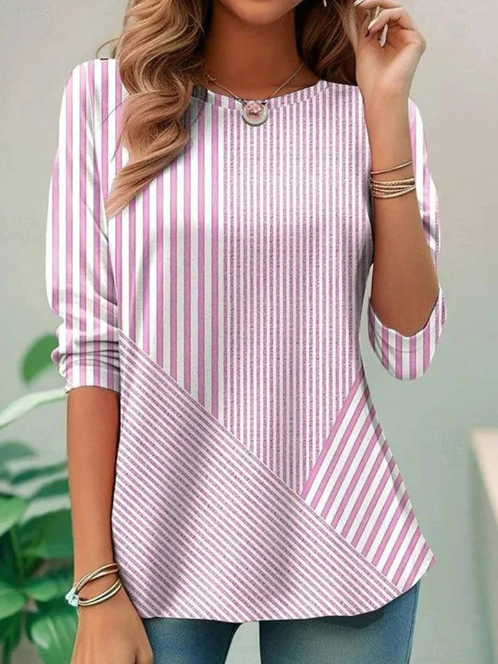 Women’s Long Sleeve Striped Top | Casual