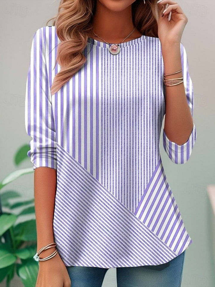 Women’s Long Sleeve Striped Top | Casual