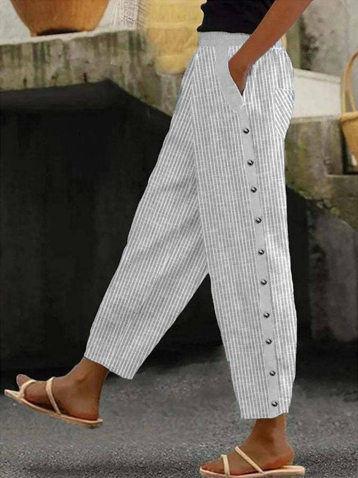 Women’s Striped Trousers | Wide Leg