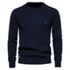Men’s Diamond Knit Jumper | Crew Neck