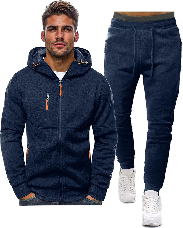 Men’s Hoodie Tracksuit Set | Zip-Up Jacket & Joggers