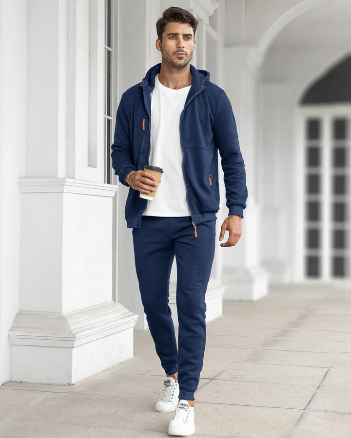 Men’s Hoodie Tracksuit Set | Zip-Up Jacket & Joggers