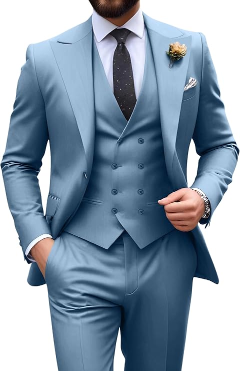 Men’s 3-Piece Slim Fit Suit | Formal Wedding