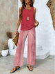 Women’s Sleeveless Summer Set | Wide Leg Pants