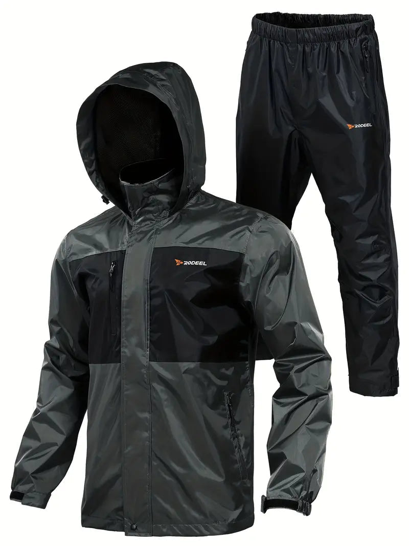 Men’s Long Hooded Raincoat | Waterproof Trench Style