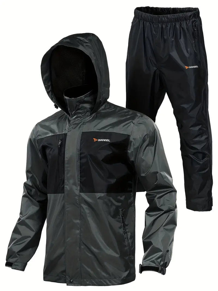 Men’s Long Hooded Raincoat | Waterproof Trench Style