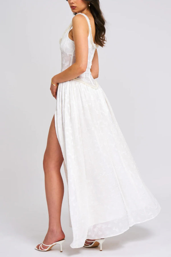 Women’s Corset Slit Dress | Maxi