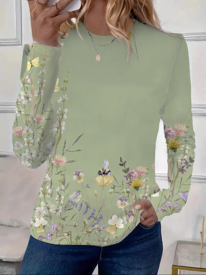 Women’s Graphic Nature Inspired Top | Long Sleeve