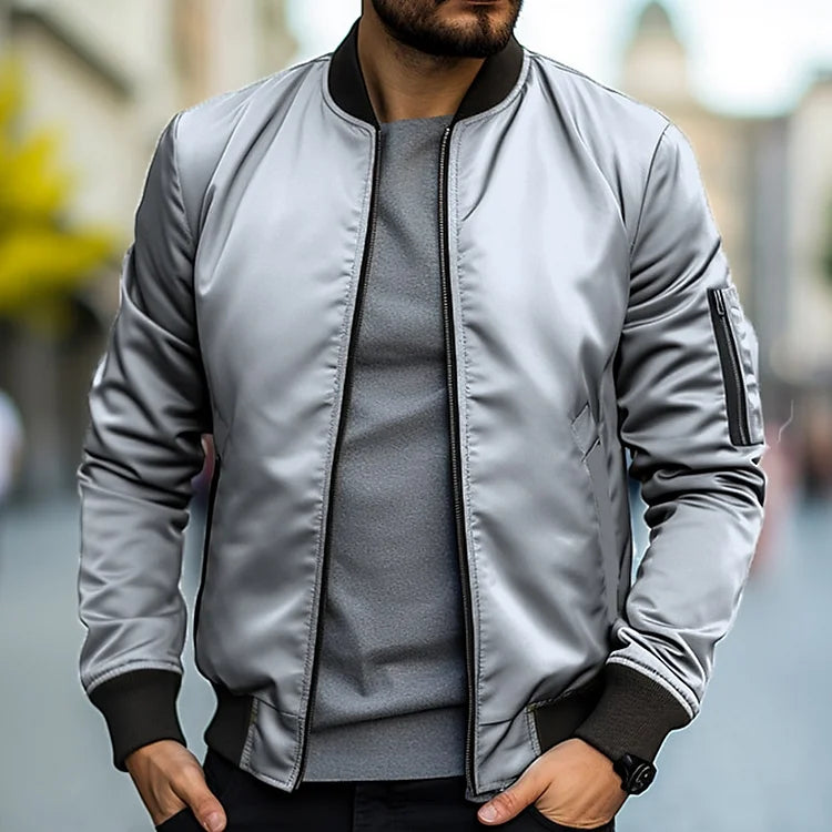 Men’s Lightweight Bomber Jacket | Zip Pocket