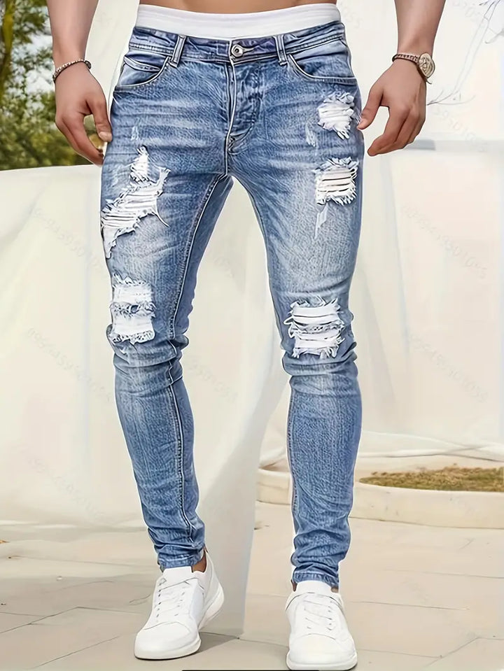 Men’s Ripped Skinny Jeans | Distressed