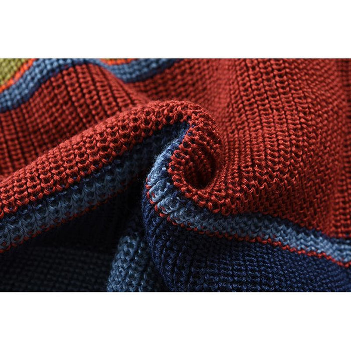 Jacob - Men's Colorblock Lapel Sweater