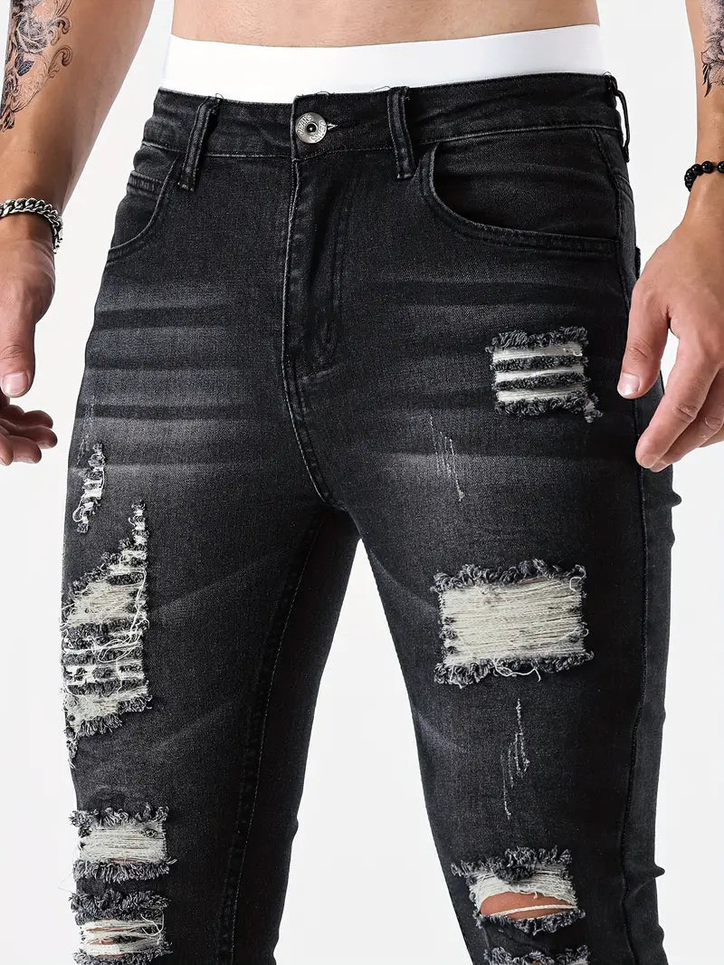 Men’s Ripped Skinny Jeans | Distressed