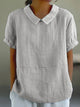 Women’s Peter Pan Collar Blouse | Short Sleeve