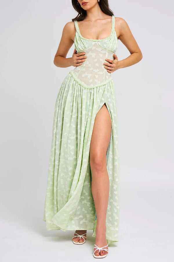 Women’s Corset Slit Dress | Maxi