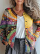 Women’s Patchwork Print Cardigan | Button-Up