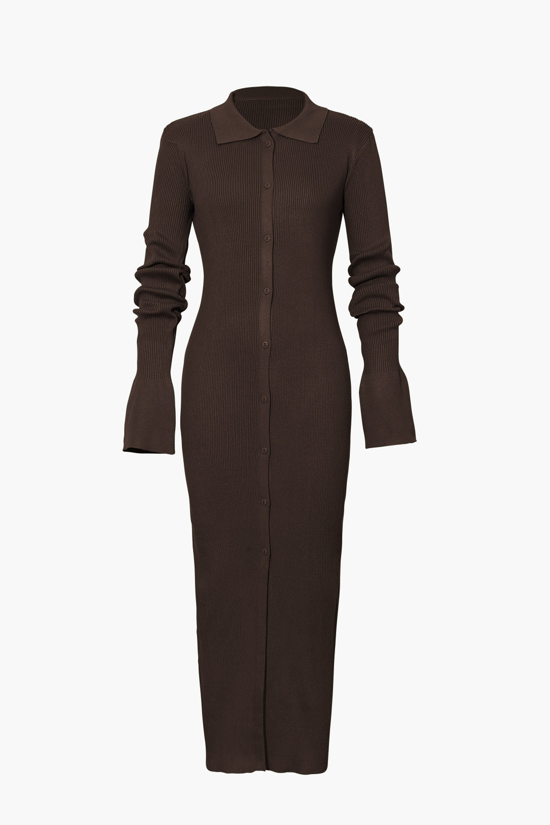 Women’s Long Sleeve Ribbed Dress | Maxi