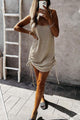 Women’s Summer Drawstring Mini Dress | Sleeveless