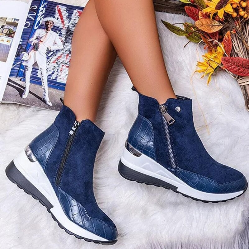 Women’s Wedge Ankle Boots | Zip-Up