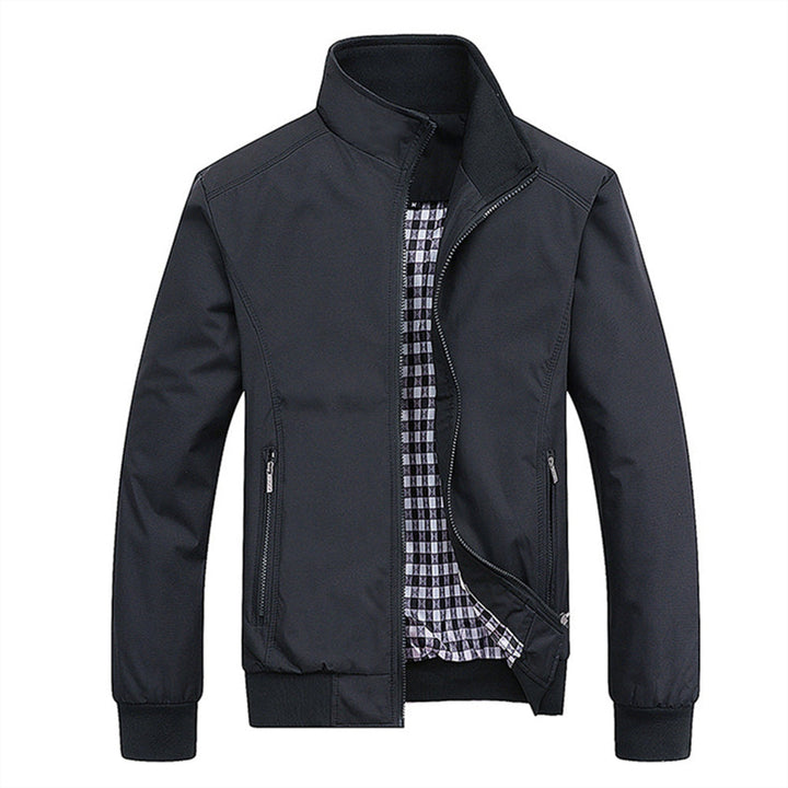 Men's Lightweight Jacket with Zip | Stand-Up Collar