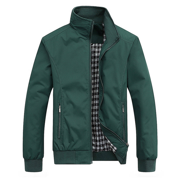 Men's Lightweight Jacket with Zip | Stand-Up Collar