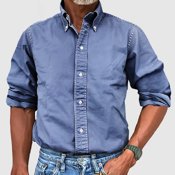 Men’s Long Sleeve Shirt | Classic Collar
