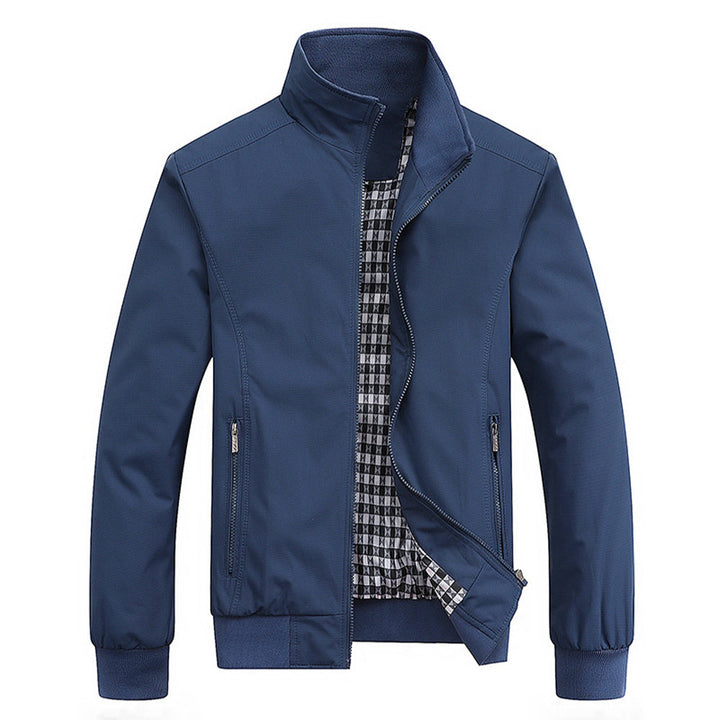 Men's Lightweight Jacket with Zip | Stand-Up Collar