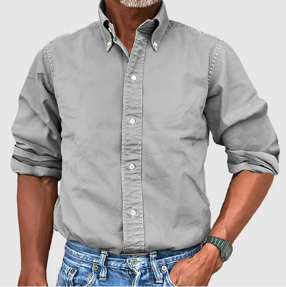 Men’s Long Sleeve Shirt | Classic Collar