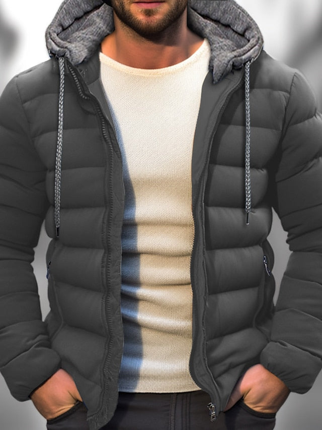 Men’s Hooded Puffer Jacket | Zip-Up