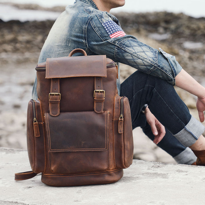 Marco - Leather Laptop Backpack