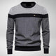 Men’s Colour Block Knit Jumper | Crew Neck
