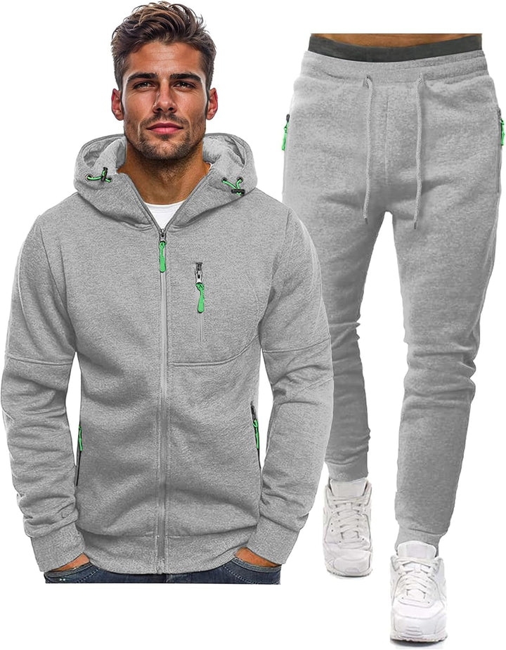Men’s Hoodie Tracksuit Set | Zip-Up Jacket & Joggers