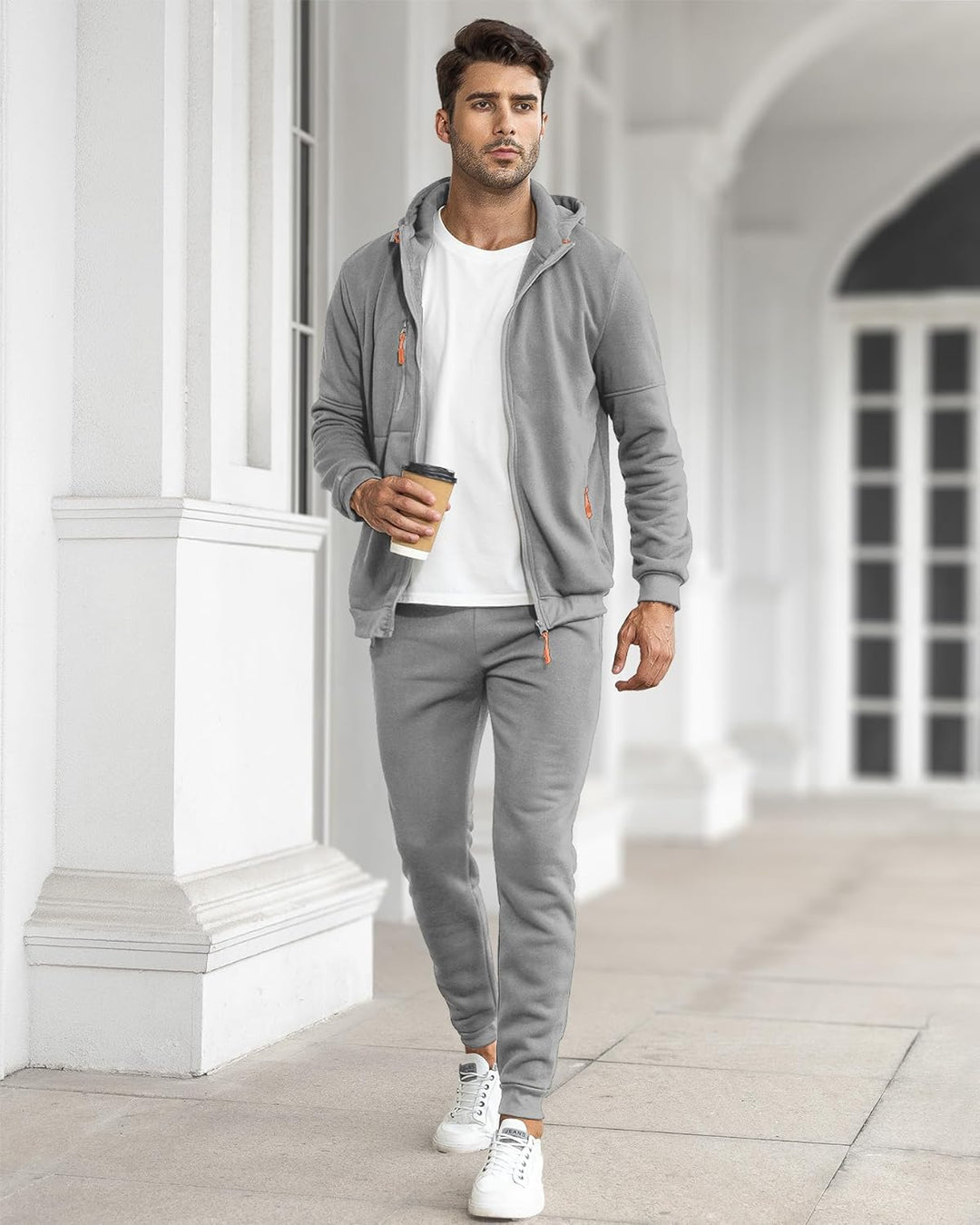 Men’s Hoodie Tracksuit Set | Zip-Up Jacket & Joggers