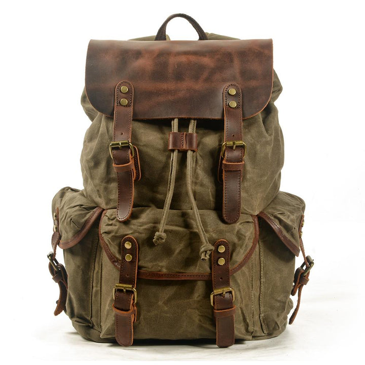 Leandro - Canvas Leather Backpack
