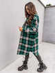 Women’s Checked Shirt Coat | Long