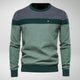 Men’s Colour Block Knit Jumper | Crew Neck