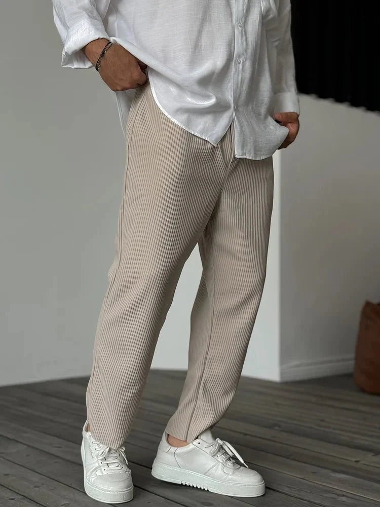 Men’s Straight Trousers | Textured