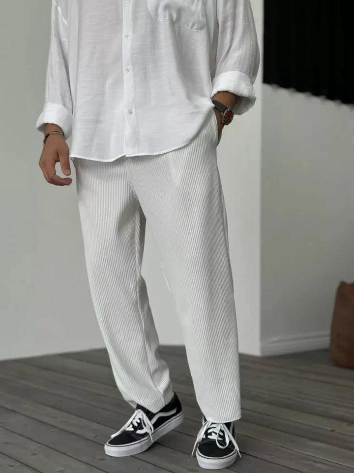Men’s Straight Trousers | Textured