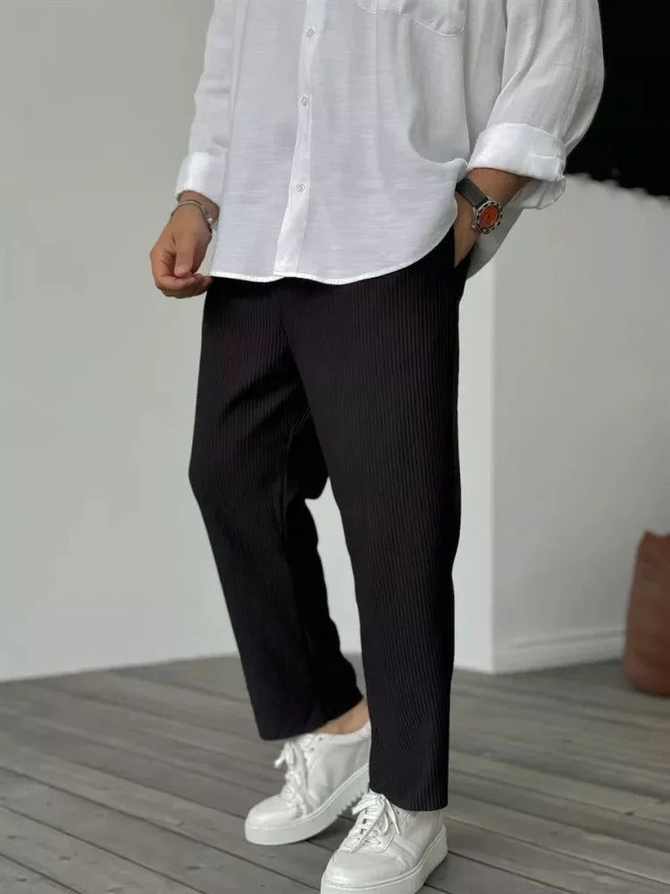 Men’s Straight Trousers | Textured
