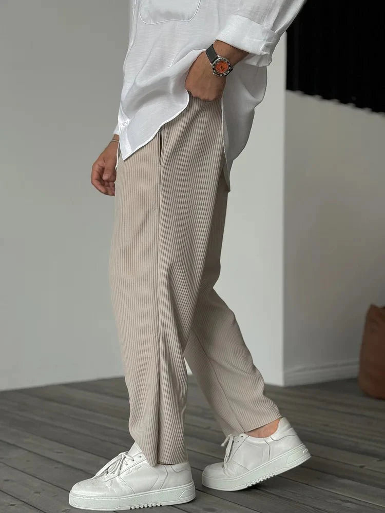 Men’s Straight Trousers | Textured