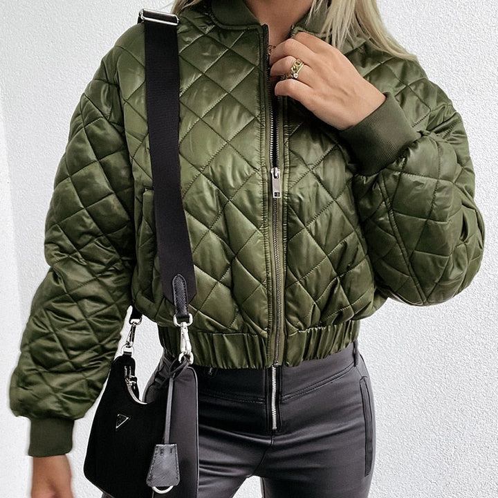 Women’s Quilted Bomber Jacket | Casual