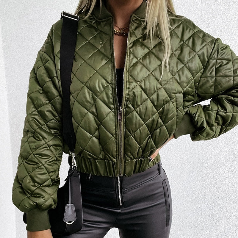 Women’s Quilted Bomber Jacket | Casual