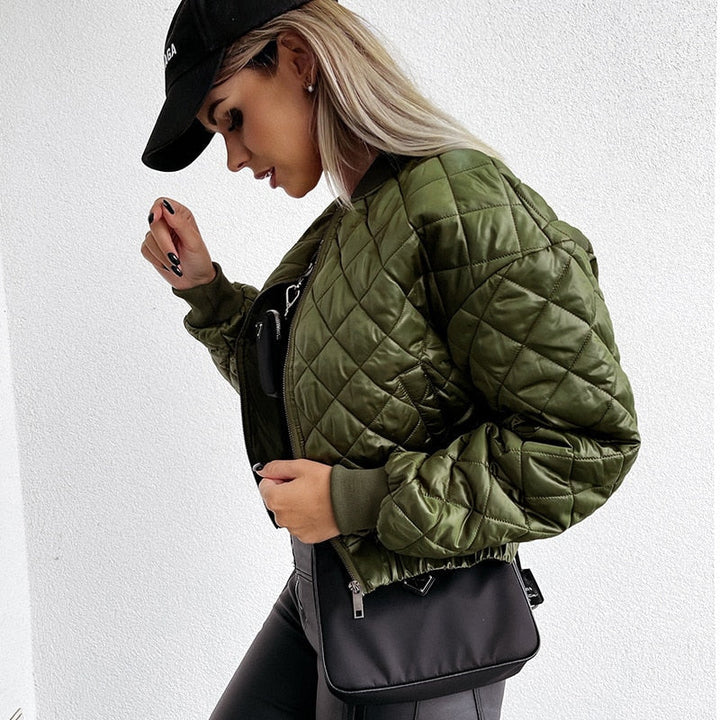 Women’s Quilted Bomber Jacket | Casual