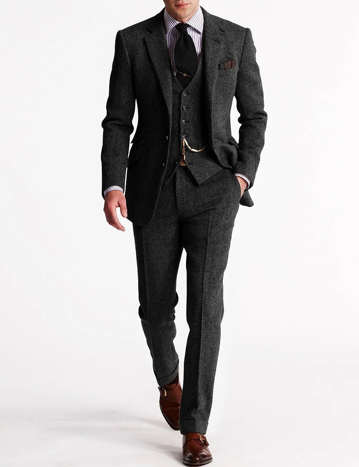 Ryker - Men's Tri-Set Nuptial Suit With Chest Pocket