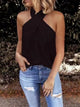 Women’s Twist Neck Halter Top | Sleeveless