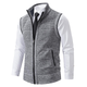 Men’s Zip-Up Knitted Vest | Sleeveless