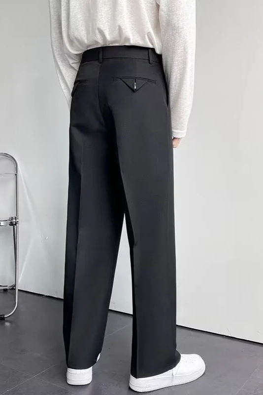 Men’s Wide Leg Trousers | Pleated